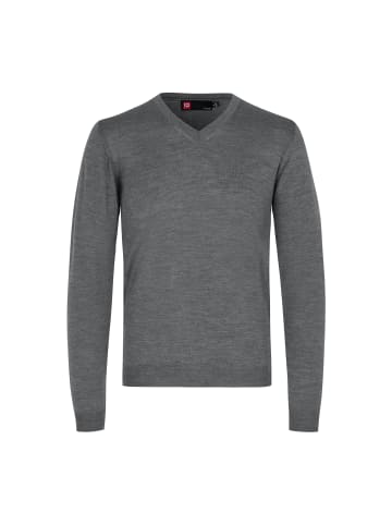 IDENTITY Pullover merino in Grau meliert