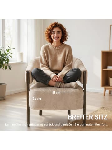 HOMCOM Sessel-71L x 63,5B x 78,5H cm-Beige