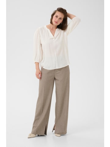 Kaffe Langarm-Bluse KAannika Regular fit in Chalk