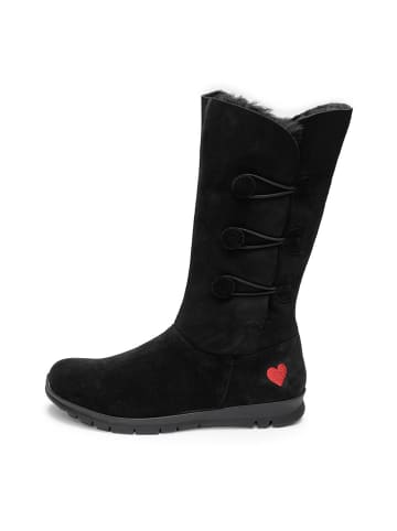 VITAFORM Veloursleder & Doubleface Stiefel in schwarz