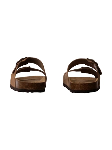 Divine Factory Leder-Pantoletten Mystral Beige