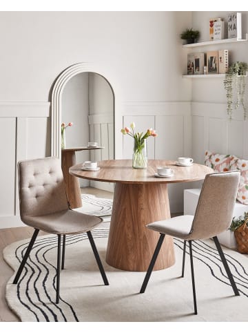 Beliani 2er-Set Esszimmerstuhl CARVER in Braun