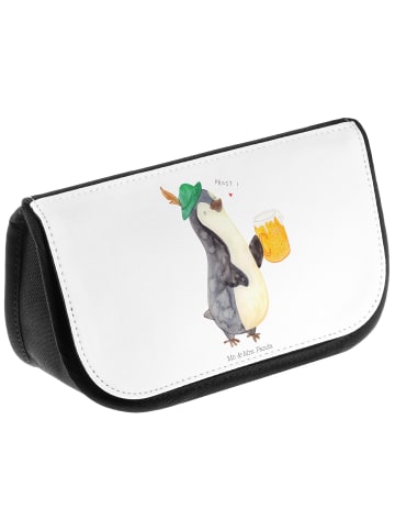 Mr. & Mrs. Panda Kulturbeutel Pinguin Bier ohne Spruch in Weiß