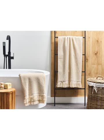 Beliani 2er-Set Handtuch ATIU in Beige