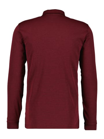 Ragman Softknit-Polo Fineliner, Langarm in Rot