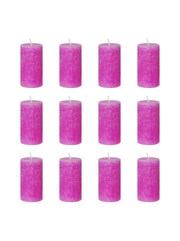 Butlers Stumpenkerze RUSTIC 12er-Set in Pink