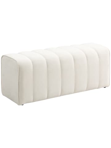 HOMCOM Sitzbank in Cremeweiß 110L x 40B x 44H cm