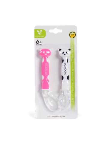 Moni 2 Stück Babylöffel Panda F1607 in rosa