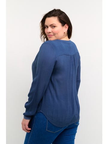 KAFFE curve Langarm-Bluse KCami Regular fit in Vintage Indigo