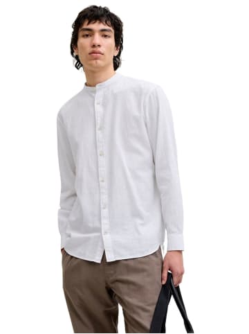 Jack & Jones Hemd JJESUMMER LINEN BLEND BAND in Weiß