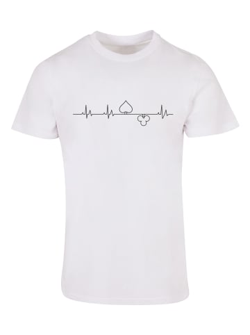 F4NT4STIC T-Shirt Heartbeat Herz Poker in weiß