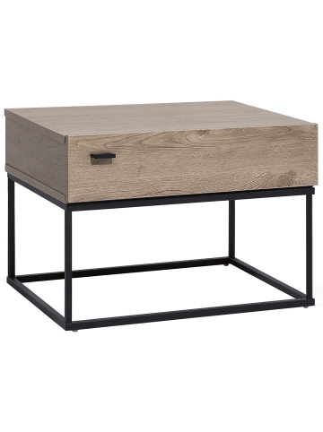 Beliani Nachttisch CAIRO in Braun/Schwarz - (W) 55 x (H) 39 x (L) 41 cm
