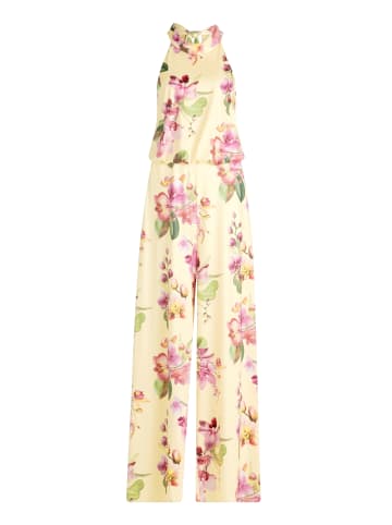 Vera Mont Jumpsuit mit Blumenprint in Yellow/Rosé
