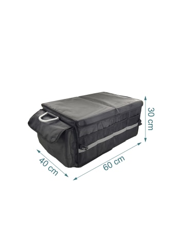 relaxdays Kofferraum Organizer in Schwarz - (B)60 x (H)30 x (T)40 cm