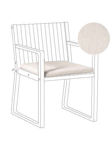 Beliani Auflagen SASSARI PREMIUM in Beige - (W) 46 x (H) 5 x (L) 46 cm