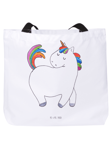 Mr. & Mrs. Panda Reisetasche Einhorn Stolzieren ohne Spruch in Weiß