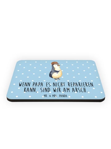 Mr. & Mrs. Panda Magnet Wenn Papa es nicht reparieren kann, sind... in Blau Pastell