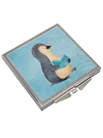 Kleiner Spiegel Pinguin Buch ohne Spruch in Eisblau