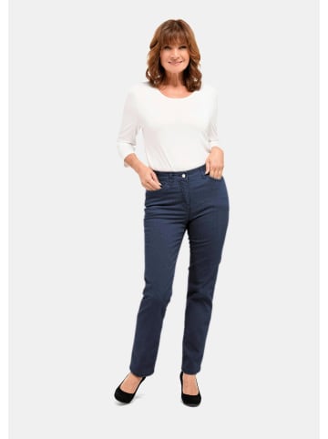 GOLDNER Kurzgröße:  Jeanshose Carla in dunkelblau
