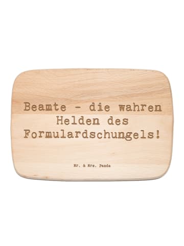 Mr. & Mrs. Panda Holz Frühstücksbrettchen Spruch Beamtin Heldin ... in Transparent