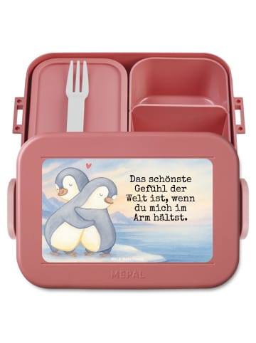 Mr. & Mrs. Panda MEPAL Bentobox Pinguine Kuscheln Design mit Spruch in Rot Pastell