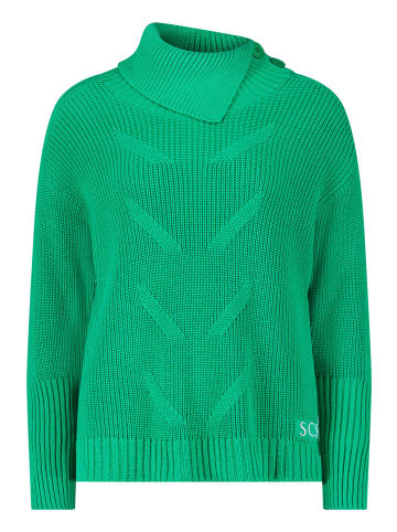 Betty Barclay Grobstrick-Pullover mit hohem Kragen in Green Grass