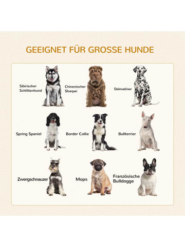 Pawhut Hundekäfig Eiche 94L x 60B x 71,5H cm