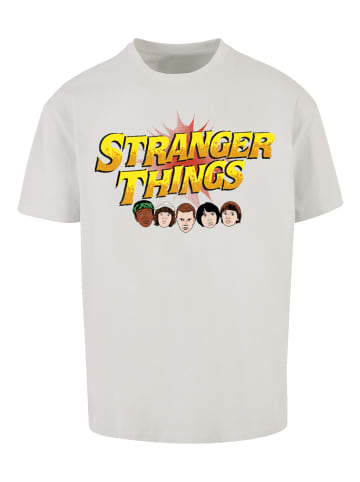 F4NT4STIC Oversize T-Shirt Stranger Things Comic Heads in lightasphalt