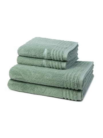 Vossen 2 X Handtuch 2 X Duschtuch im Set Vienna Style Supersoft in Soft green