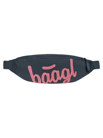BAAGL Bauchtasche Snap in Grau Logo Rosa