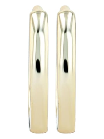 Adeliás Damen Ohrringe – Klappcreole aus 925 Silber in gold