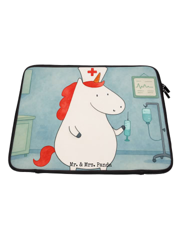 Mr. & Mrs. Panda Notebook Tasche Einhorn Krankenschwester Design... in Weiß