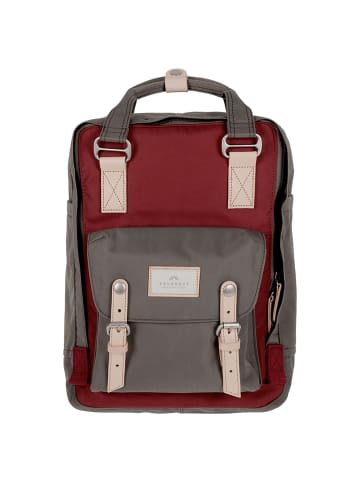 Doughnut Macaroon 16 - Rucksack 38 cm (mustard) in wine x grey