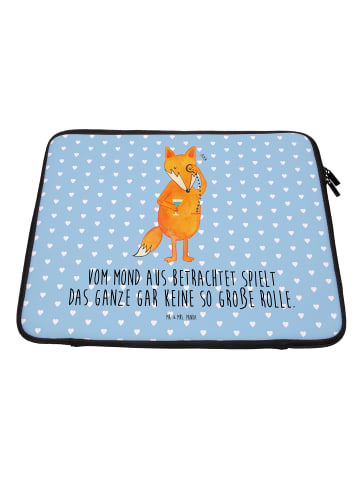 Mr. & Mrs. Panda Notebook Tasche Fuchs Lord mit Spruch in Blau Pastell