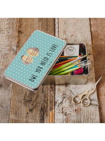 Mr. & Mrs. Panda Küchenbehälter Eulen Liebe mit Spruch in Türkis Pastell