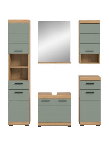 ebuy24 Badmöbelset Scout Staubgrün 164 x 34 cm