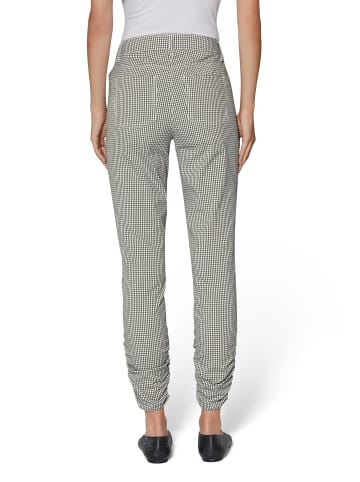 MADELEINE Vichykaro Hose in khaki / weiß