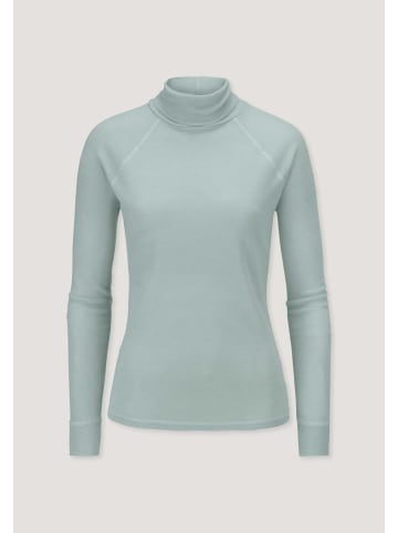 Hessnatur Hessnatur Longsleeve Slim aus Bio-Merinowolle und TENCEL™ Lyocell in polargrün