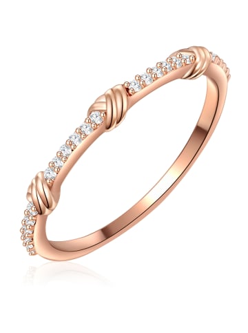 Glanzstücke München Ring aus Sterling Silber mit Zirkonia in roségold