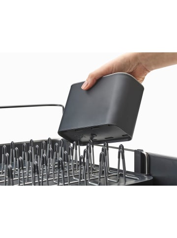 JosephJoseph Extendable erweiterbarem Abtropfgestell abnehmbarer Besteckhalter Edelstahl grau