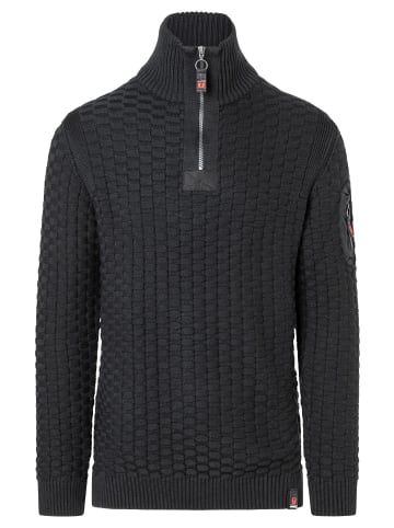 Timezone Strickpullover 3D-Schachbrettmuster Ärmeltasche in Schwarz