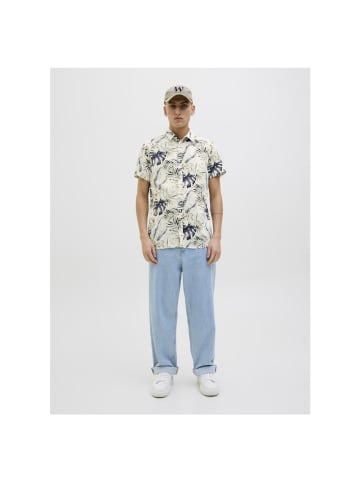 Jack & Jones Halbarmhemd in Cloud Dancer