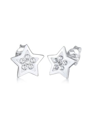 Elli Ohrringe 925 Sterling Silber Sterne, Stern in Weiß
