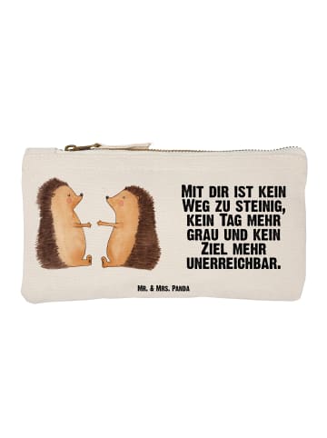 Mr. & Mrs. Panda Kulturtasche Igel Liebe mit Spruch in Weiß
