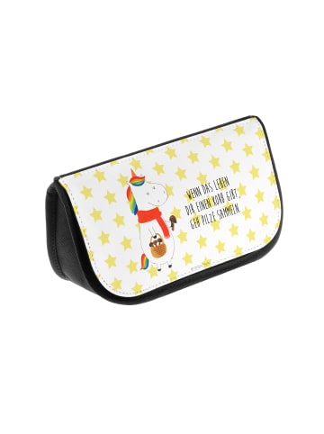 Mr. & Mrs. Panda Kosmetiktasche Einhorn Pilz mit Spruch in Weiß
