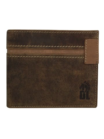 DrachenLeder Geldbörse Leder braun, hellbraun Herren ca. 11,5cm ca. 10cm