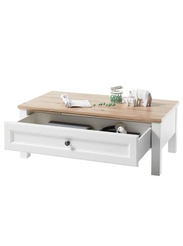 home24 Couchtisch Paboku in Weiß / Eiche