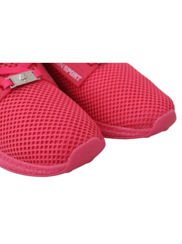 Plein Sport Pink Fuchsia Rübenrot Polyester Runner Becky Sneaker Schuhe