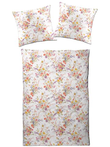 Traumschloss Satin Bettwäsche Garnitur - bunte Sommerblumen in bunt