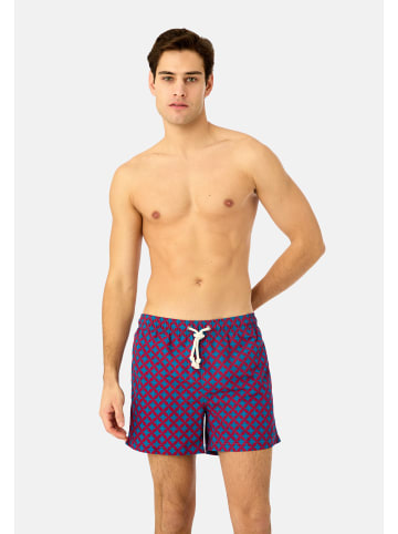 Gassa d’Amante Badeshorts Amalfi in Rot-blau